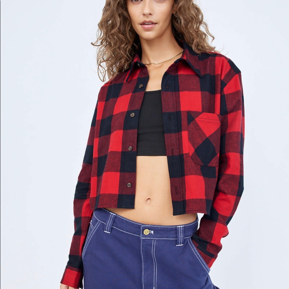 Aritzia Plaid Button Up NEW
